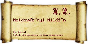Moldoványi Milán névjegykártya