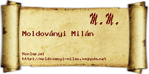 Moldoványi Milán névjegykártya