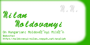 milan moldovanyi business card